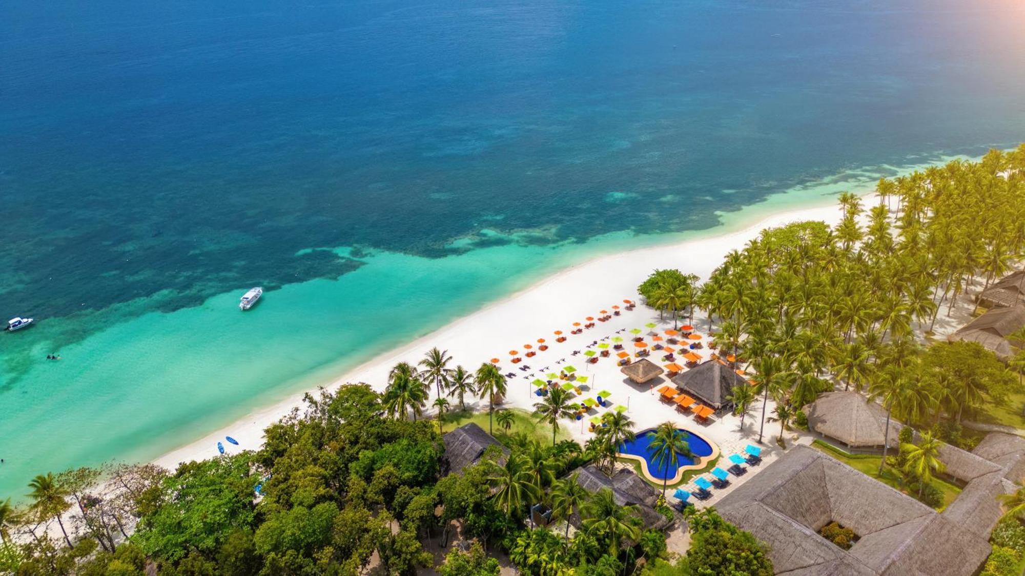 Oceanica Resort Panglao, Bohol Екстер'єр фото Aerial view of the beach